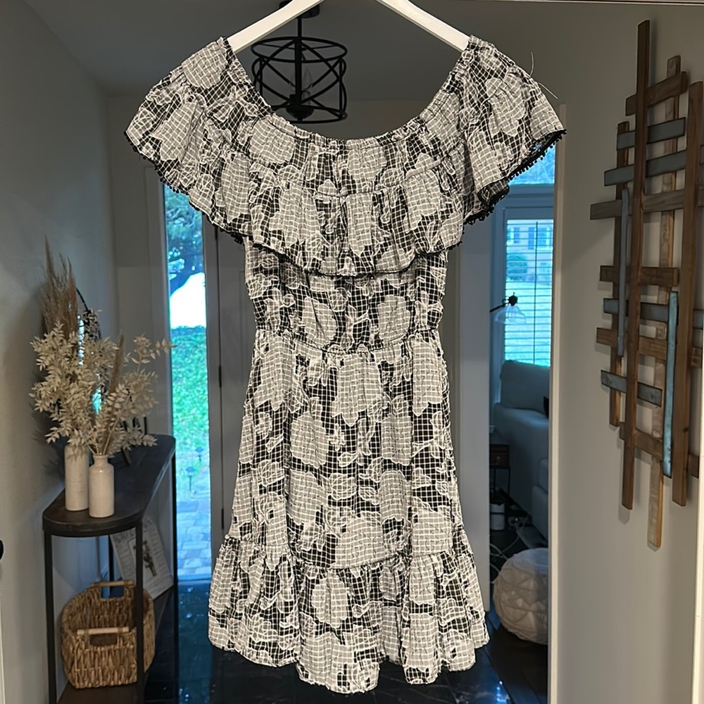 Floral dress off the shoulder